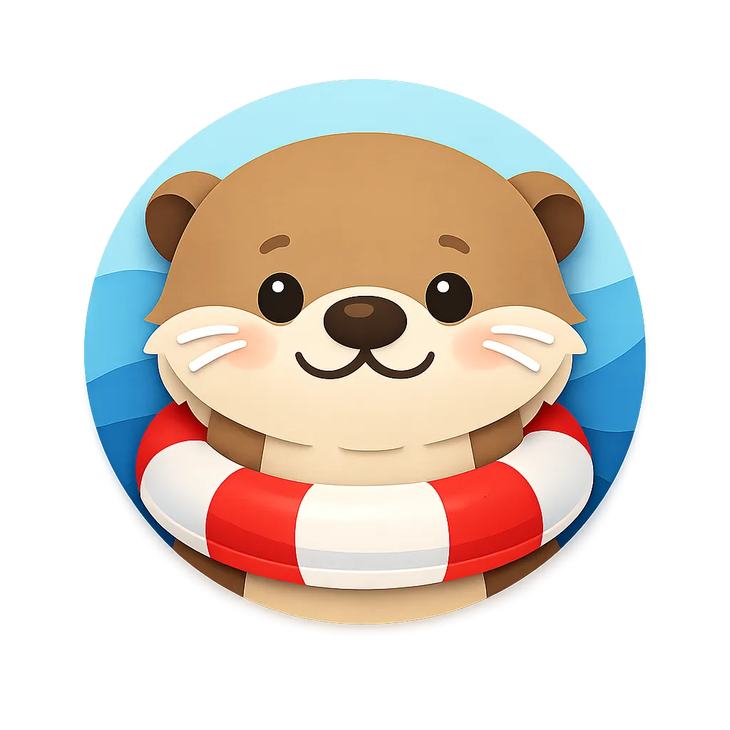 Cute flat cartoon deer face avatar with simple geometric shapes and bold outlines, friendly expression