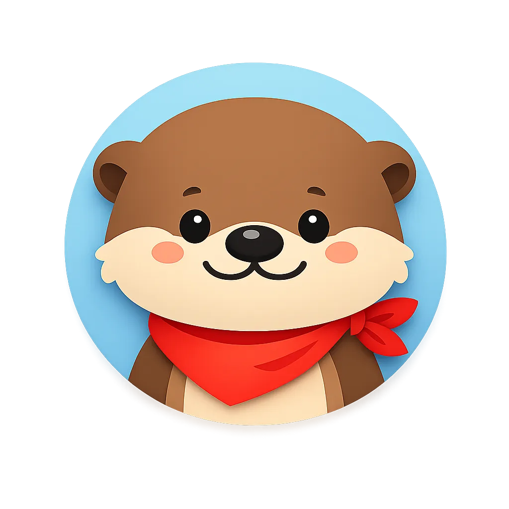 Cute flat cartoon wolf face avatar icon with friendly expression for casino review